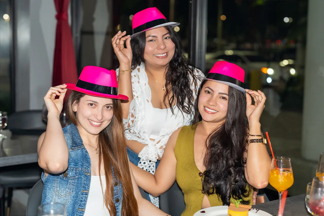 Ladies enjoying free drinks on Ladies Night at KamiKoi