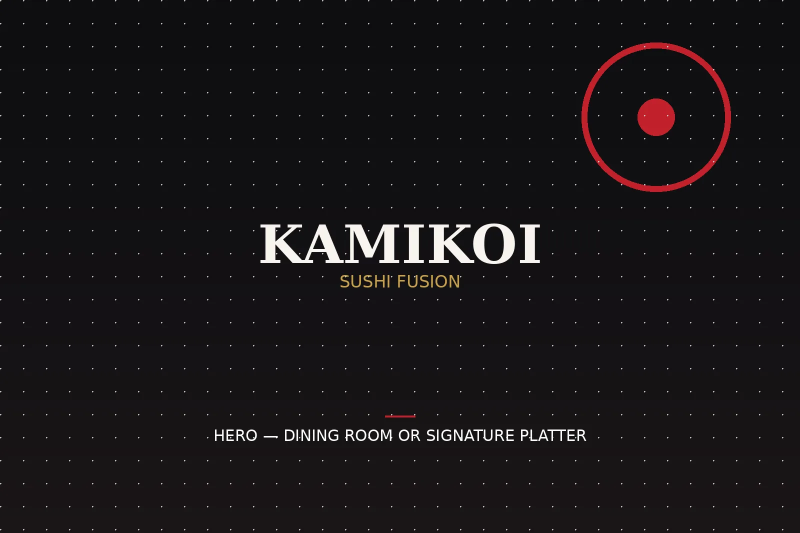Signature sushi and Nikkei dishes at KamiKoi Sushi Fusion in Miami